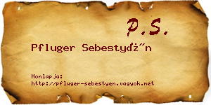 Pfluger Sebestyén névjegykártya